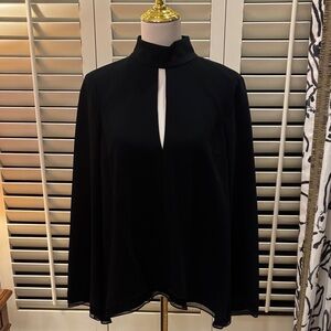 Cinq à Sept Black Keyhole Blouse